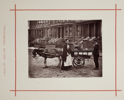 Strawberries. All ripe! All ripe!, 1877, John Thomson, Scottish, 1837–1921, Scotland, Woodburytype,