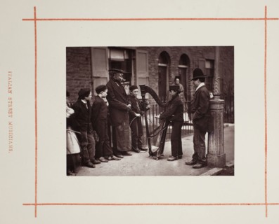 Italian Street Musicians, 1877, John Thomson, Scottish, 1837–1921, Scotland, Woodburytype, from the