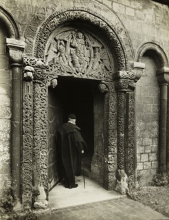 Ely Cathedral: Prior’s Door, with Bedesman, 1891, Frederick H. Evans, English, 1853–1943, England,