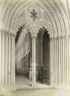 Ely Cathedral: Galilee Porch, Door into Nave, c. 1891, Frederick H. Evans, English, 1853–1943,