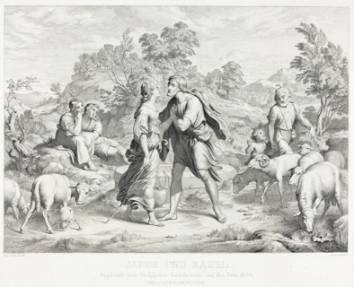 Jacob and Rachel, 1833, Christian Ernst Stözel (German, 1792–1837), after August Richter (German,