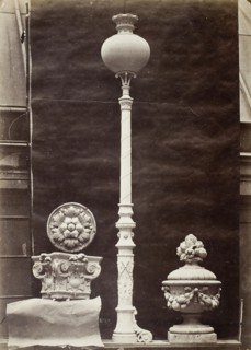 Interior Details and Candelabra, Théâtre du Vaudeville, Paris, 1869, printed 1875/76, Louis-Emile
