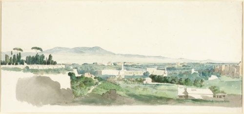 A View from the Palatine Hill, Rome, the Alban Hills in the Distance, c. 1775, Carlo Labruzzi,