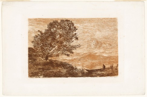 Lake in the Tyrol, 1863, Jean-Baptiste-Camille Corot (French, 1796-1875), printed by François