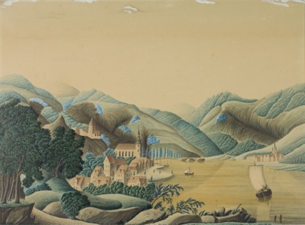 View of Braubach, n.d., Ernst Damitz, American, born Germany, 1805-1883, United States, Watercolor