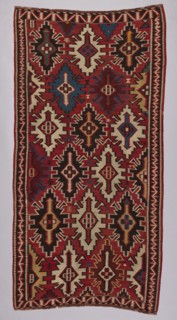 Shirvan Kilim, Last quarter 19th century, Azerbaijan, Shirvan area, Caucasus, wool, plain and slit