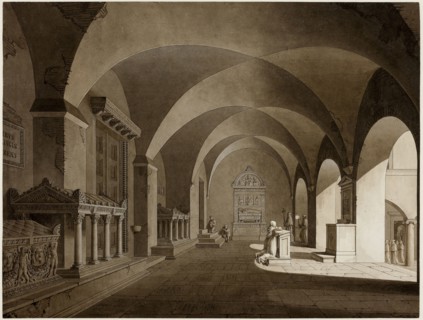 A View in San Lorenzo Fuori le Mura, Rome, c. 1820, Gustav Friedrich Hetsch, German, 1788-1864,
