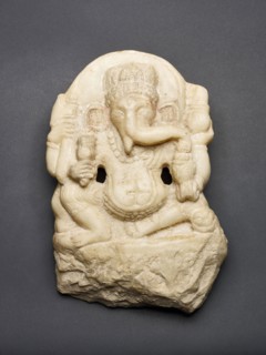Four-Armed Seated God Ganesha, Shahi period, 7th/8th century, Pakistan or Afghanistan, Afghanistan,
