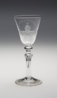 Wine Glass, c. 1750, England, Newcastle upon Tyne, Engraved in the Netherlands, England, Glass, 17