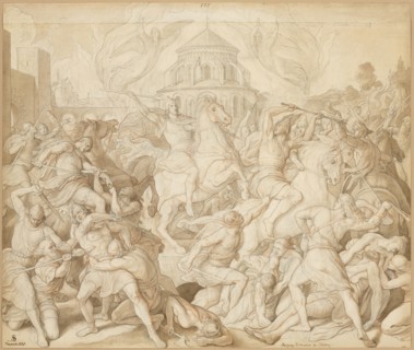 Defeat of Wittekind near Bürberg, 1835, Julius Schnorr von Carolsfeld, German, 1794–1872, Germany,