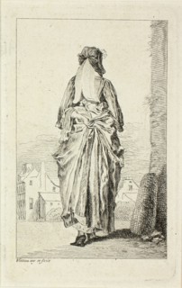 Figures du mode, c. 1710, Jean Antoine Watteau, French, 1684-1721, France, Etching in black on