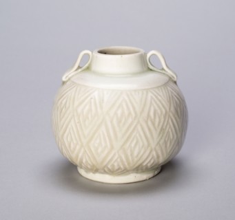 Globular Loop-Handled Jar with Diamond Pattern, Five Dynasties period (907–960) or Northern Song