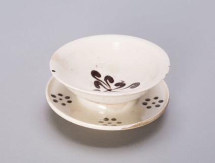 Cup and Stand, Jin dynasty (1115–1234), China, Cizhou type ware, glazed stoneware with iron-brown