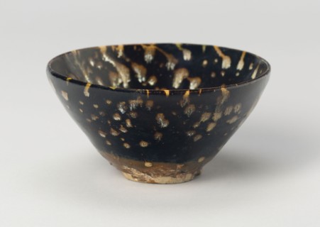 Teabowl, Jin dynasty (1115–1234), 12th century, China, Northern blackware, Cizhou type, stoneware