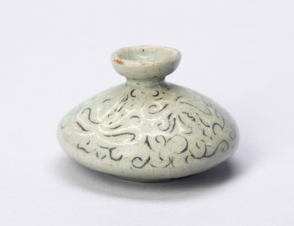 Oil bottle with Scrollwork, Goryeo dynasty (918–1392), 12th/13th century, Korean, South Korea,