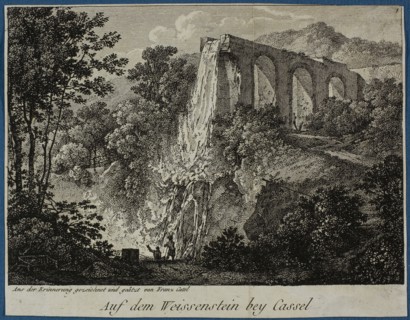 View of the Weissenstein Near Cassel, 1880, Franz Ludwig Catel, German, 1778-1856, Germany, Etching