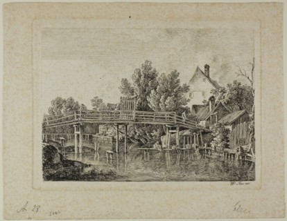 The Little Bridge Across the Isar, Paris, 1806, Johann Georg von Dillis, German, 1759-1841,