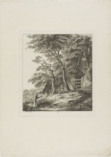 Fishermen with Children, plate two from Paysages Dédiés à M. Warelet, 1764, Salomon Gessner, Swiss,