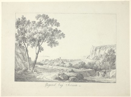 Region of Aricia, 1806, Simon Petrus Klotz, German, 1776-1824, Germany, Lithograph on greenish wove