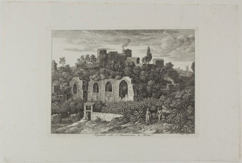 Aqueduct Below the Monastery of St. Bonaventura in Rome, plate ten from Die Römische Ansichten,