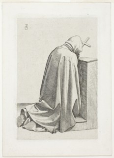 Kneeling Pilgrim with Cross and Book, 1826, Johann Friedrich Overbeck, German, 1789–1869, Germany,
