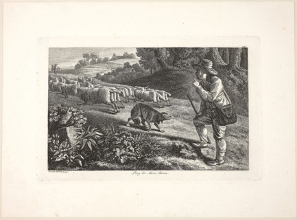 Arcadian Shepherd Boy and his Flock of Sheep, 1810, Heinrich Reinhold, German, 1788–1825, Germany,