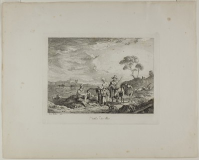 Monte Circello, 1831, Ludwig Richter, German, 1803-1884, Germany, Etching on ivory wove paper, 155
