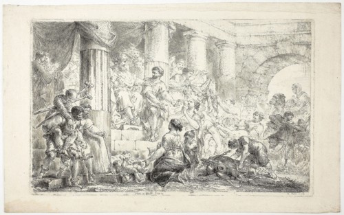 Job in Luck, 1778, Christian Bernhard Rode, German, 1725-1797, Germany, Etching in brown-black on