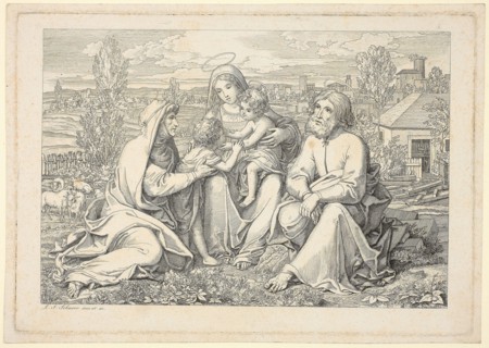 The Holy Family, n.d., Ludwig Ferdinand Schnorr von Carolsfeld, German, 1788-1853, Germany, Etching