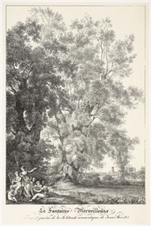The Wondrous Fountain, 1810, Johann Baptist Stuntz, Swiss, 1753-1836, Switzerland, Lithograph in