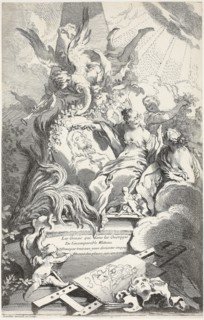 The Graces on the Tomb of Watteau, n.d., François Boucher (French, 1703-1770), printed by Gabriel