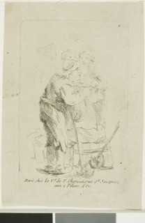 A Poorly Dressed Peasant, 1755/70, François Boucher, French, 1703-1770, France, Etching on tan laid