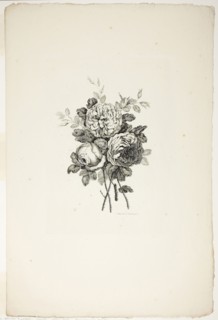 Bouquet with Roses, from Collection of Different Bouquets of Flowers, Invented and Drawn by Jean