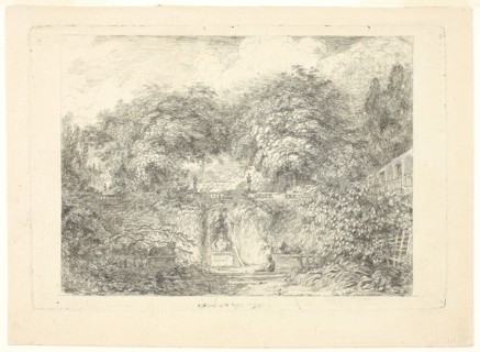 The Little Park, c. 1763, Jean-Honoré Fragonard, French, 1732-1806, France, Etching in black on