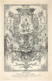 Apollo, from Livre de Portieres, published 1737, Claude Gillot, French, 1673-1722, France, Etching