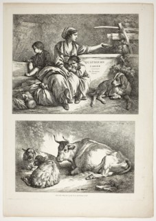 Plate Nineteen of 38 from Oeuvres de J. B. Huet, 1796–99, Jean Baptiste Huet, French, 1745-1811,