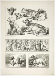 Plate 20 of 38 from Oeuvres de J. B. Huet, 1796–99, Jean Baptiste Huet, French, 1745-1811, France,