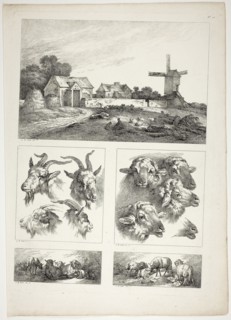 Plate 28 of 38 from Oeuvres de J. B. Huet, 1796–99, Jean Baptiste Huet, French, 1745-1811, France,