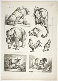 Plate 32 of 38 from Oeuvres de J. B. Huet, 1796–99, Jean Baptiste Huet, French, 1745-1811, France,