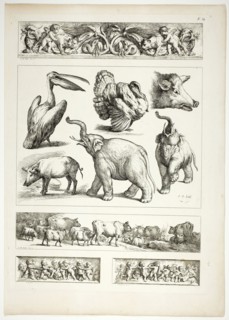 Plate 34 of 38 from Oeuvres de J. B. Huet, 1796–99, Jean Baptiste Huet, French, 1745-1811, France,