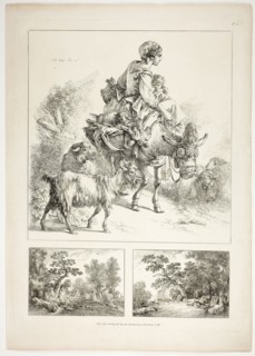 Plate Two of 38 from Oeuvres de J. B. Huet, 1796–99, Jean Baptiste Huet, French, 1745-1811, France,