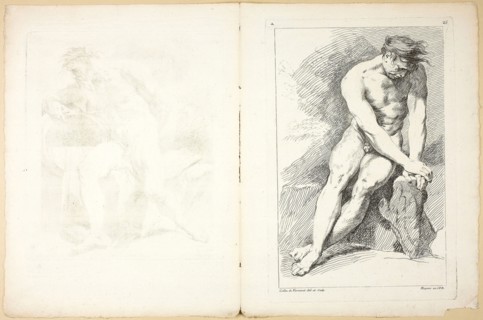 Figure (recto and verso), from Premier livre de figures d’Academies gravées en Partie par les