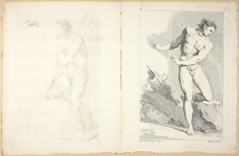 Figure (recto and verso), from Seconde livre de figures d’Academies gravées en Partie par les