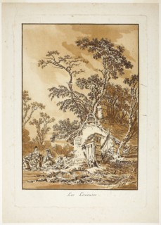 The Washerwomen, 1771, Jean Baptiste Le Prince, French, 1734-1781, France, Etching and aquatint on
