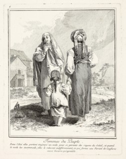 Women of the People, plate six from Divers Habillements des Peuples du Nord, 1765, Jean Baptiste Le