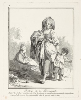 Return Walk, plate four from Suite de Divers Habillements de Peuples du Nord, 1765, Jean Baptiste
