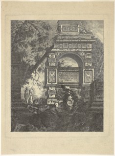 Frontispiece, plate one from Vasi Invention, 1768, published 1770, Jean-Laurent Legeay, French,