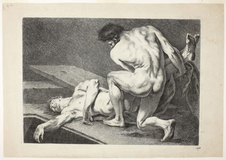 Figure, from Six Figures Académiques, n.d., Carle Vanloo, French, 1705-1765, France, Etching on