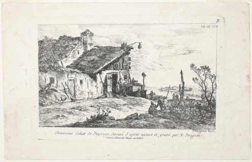 Landscape, from Deuxieme Cahier de Paysage, 1772, Nicolas Pérignon, French, 1726-1782, France,
