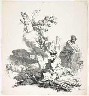 The Holy Family, 1758, Jean Baptiste Marie Pierre, French, 1713-1789, France, Etching on paper, 392